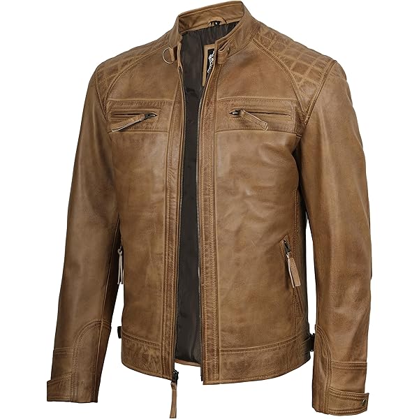fjackets Real Lambskin Leather Jackets — Moto Quilted Cafe