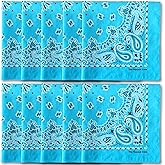 The Peacock Crew Premium Soft Cotton Bandanas Pack for Men and Women Paisley 22 x 22 inches