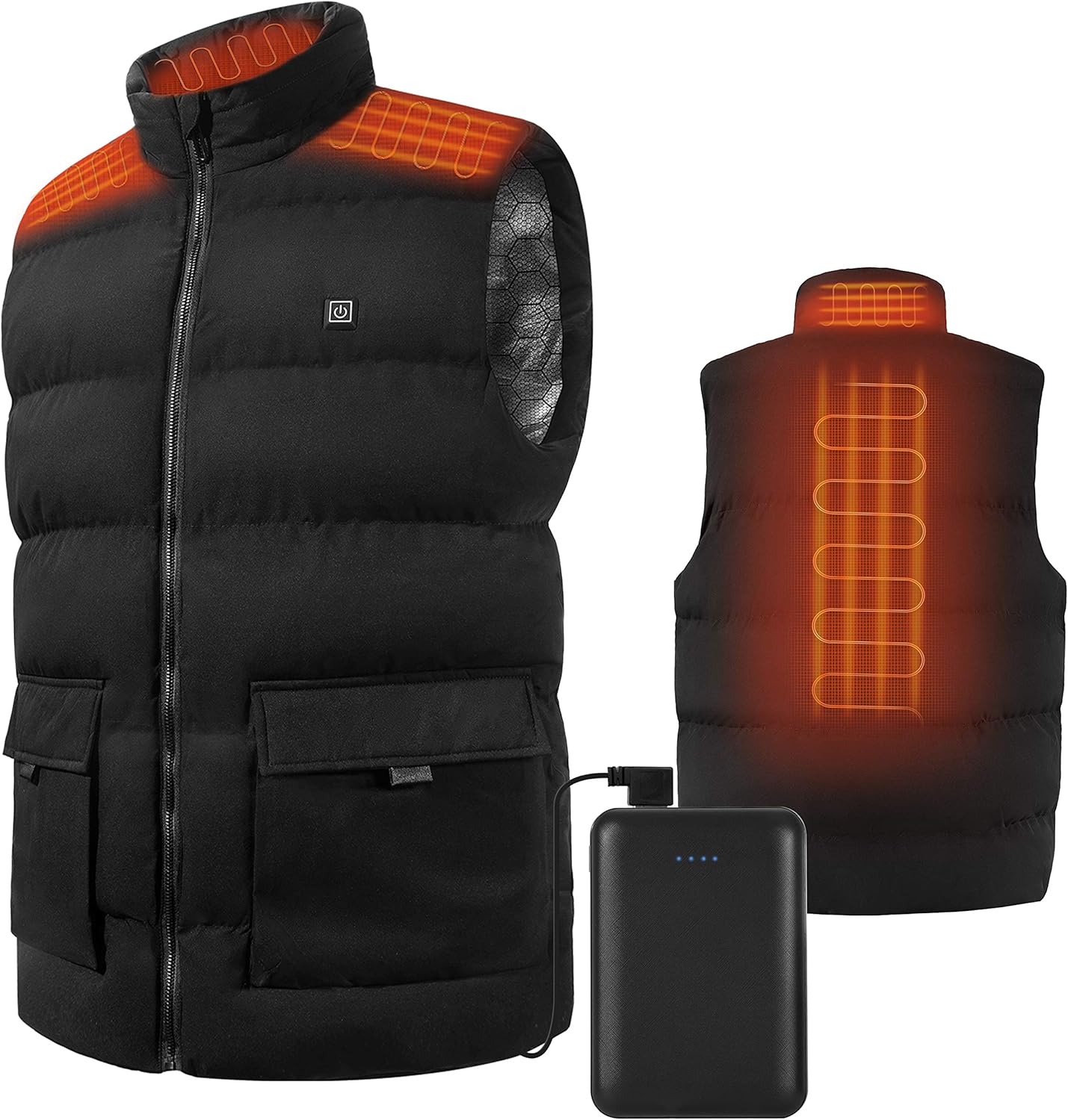 Buy JS LifeStyle Heated Vest for Men with Battery Pack, Heating Puffer