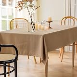Home Brilliant Waterproof Table Cloth Rectangular 140x183cm Faux Linen view 3