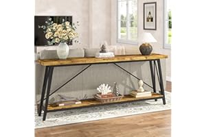 Tribesigns 70.9 Inches Extra Long Sofa Table Behind Couch, Industrial Entry Console Table for Hallway, Entryway & Living Room