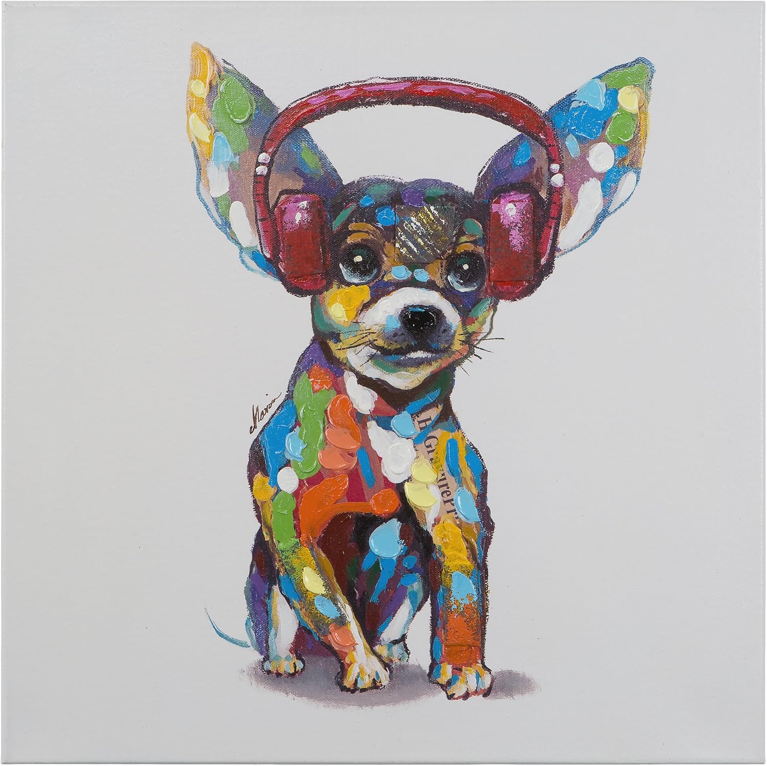 Paintings - Yosemite Home Decor ARTAE2029 Dog Beats IV Décor, Multicolor