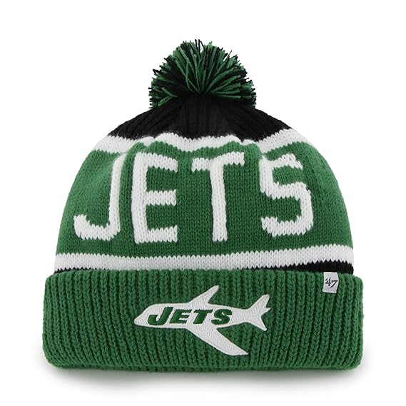 NFL New York Jets Cuffed Knit Hat With Pom Pom by '47 Brand