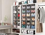 SIMPDIY Clear Shoe Storage Box 12 Pack Stackable with Lids UK Size 12 view 7