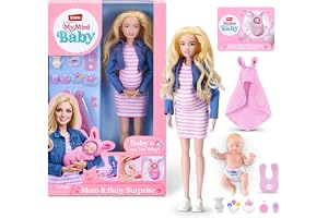 MY MINI Mom & Baby Surprise (Brittany) By ZURU | mini pregnancy doll toy with newborn baby accessories, realistic nurturing p
