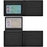 Travelambo Genuine Leather Wallet for Men with Gift Box - Handmade Bifold Stylish - Mens Wallets Rfid Blocking with 2 ID Windows