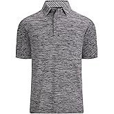 Alex Vando Mens Golf Shirt Moisture Wicking Quick-Dry Short Sleeve Casual Polo Shirts for Men