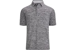 Alex Vando Mens Golf Shirt Moisture Wicking Quick-Dry Short Sleeve Casual Polo Shirts for Men