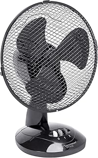 Bestron Mobiler Tischventilator mit Schwenkfunktion, Höhe: 35,5 cm, Ø 27 cm, 30 W, Schwarz