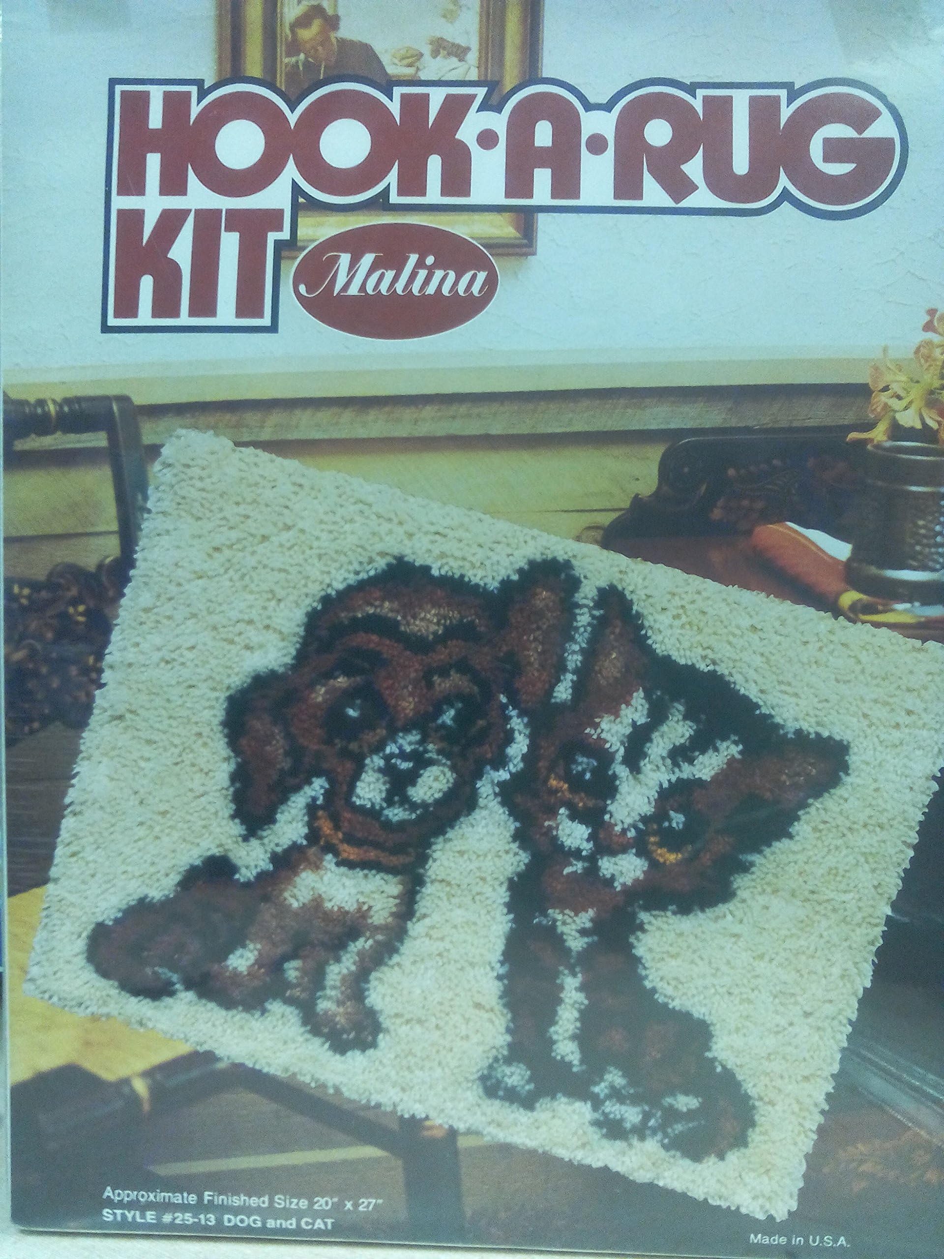 Hook-a-rug Kit 20 X27 Dog and Cat Design