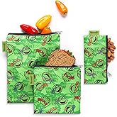 Simple Modern Teenage Mutant Ninja Turtles Reusable Snack Bags for Kids, Girls, Boys | Food Safe, BPA & Phthalate Free Zip Po