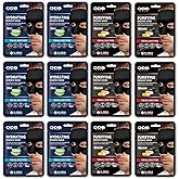 ODB for MEN Charcoal Essence Sheet Mask 12 PK Hydrating Aloe & Purifying Vitamin Mens Skin Care Sheet Masks for Face Mens Skin Care Kit bulk face masks skincare (Assort #2 (12pk) - for Beard Men)