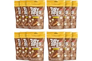 TOWELS BEYOND Tiny Bites Hazelnut Waffle Cones - Mini Crispy & Crunchy Waffle Cones, Delicious Cornet Snack with Real Belgian Hazelnut Chocolate Waffle Cones (Pack of 12), Bite-Size Cones by Beemax | 4.24 oz (120g)