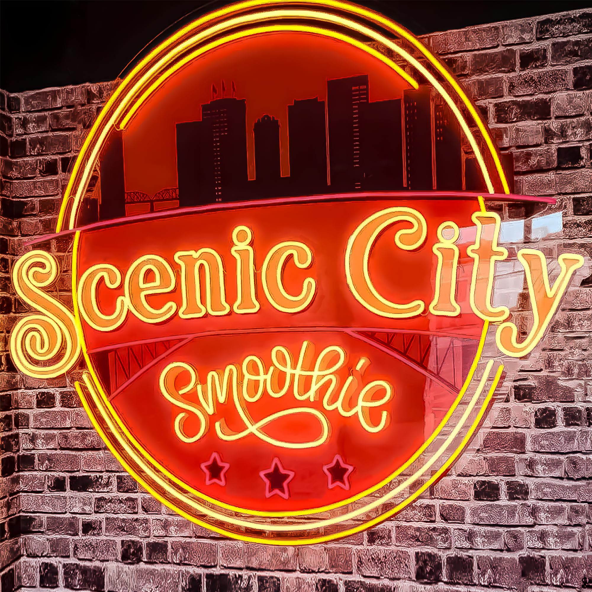 CIONAOR Custom Neon Sign, Personalized UV Printed