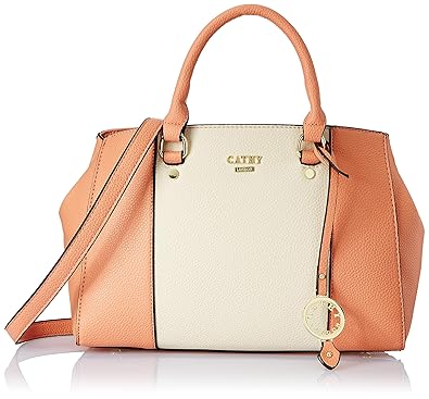 Cathy London Womens Handbag, Material- Synthetic Leather, Colour- Peach