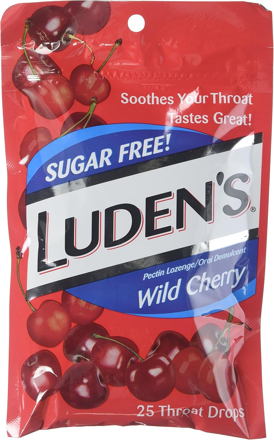 Luden's Throat Drops, Sugar Free, Wild Cherry 25 Each (6 Pack): Health & Personal Care