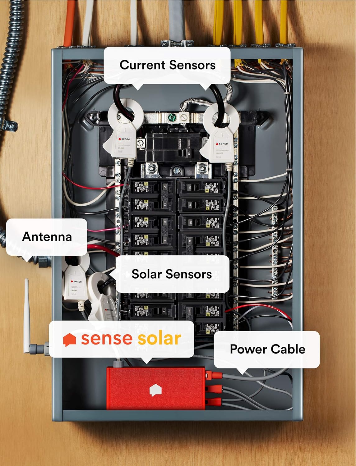 Sense Energy Monitor with Solar – Track Electricity Usage and Solar Production in Real Time Meets Rigorous ETL/Intertek Safety Standards - - 