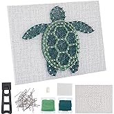 WEBEEDY 3D String Art Kit DIY Sea Turtle String Craft Kit | for Adults Beginners,Include All Necessary Accessories and Frame, Home Wall Poke Art Christmas Holiday Unique Decor Gift