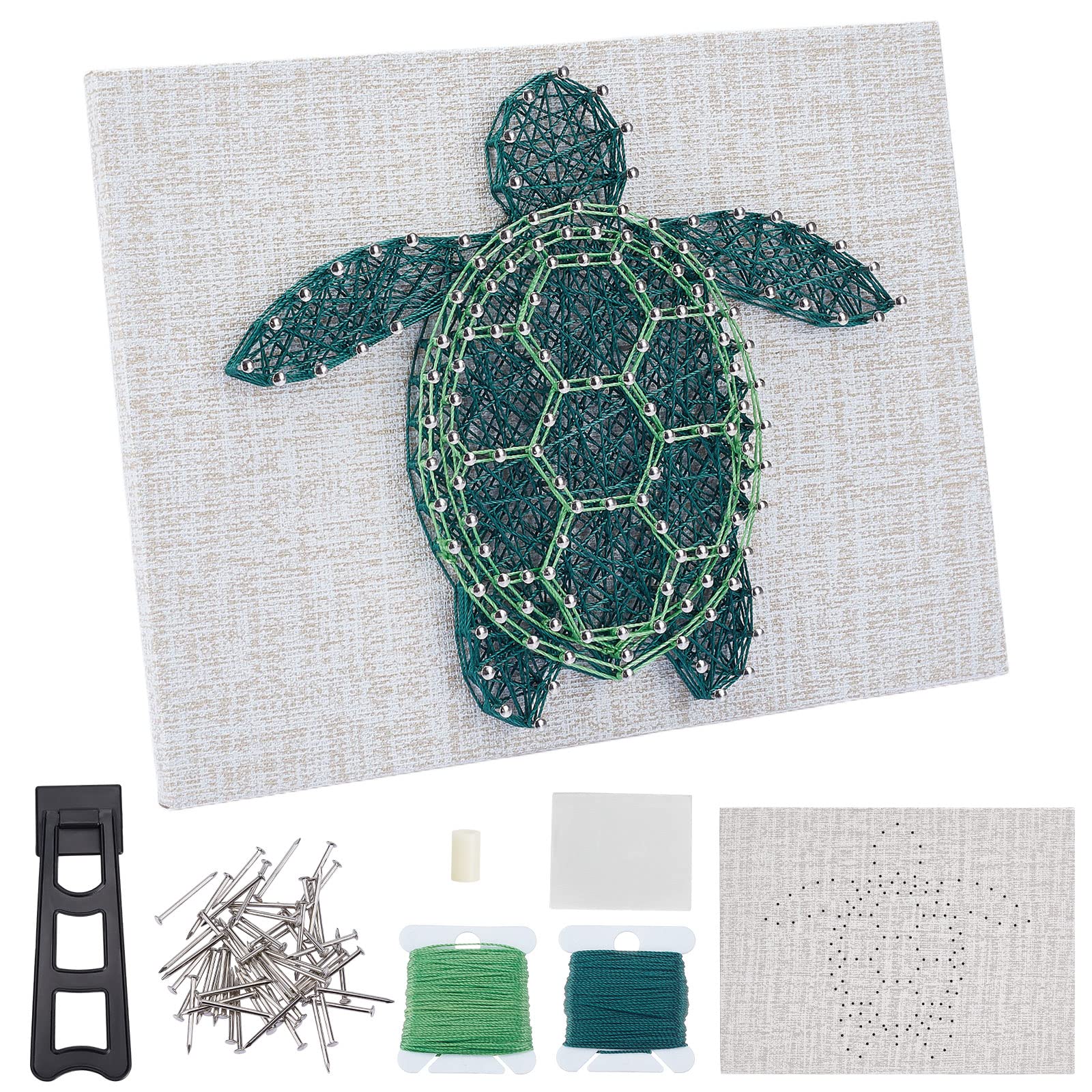 WEBEEDY 3D String Art Kit DIY Sea Turtle String Arts and Crafts Kit for Adults Beginners, Include All Necessary Accessories and Frame, Christmas Wall Decorations Unique Turtle Gift for Women