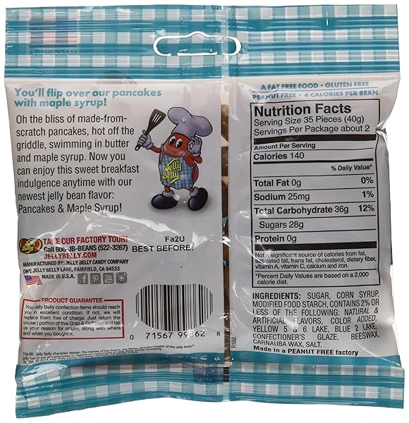JELLY BELLY 66318 3.1 OZ. JELLY BELLY PANCAKES & MAPLE SYRUP