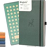 Dingbats* - Wildlife Dotted Extra Large A4 Notebook - PU Leather Hardcover Journal for Work, Writing - Pocket, Elastic Closure, Pen Holder, Bookmark