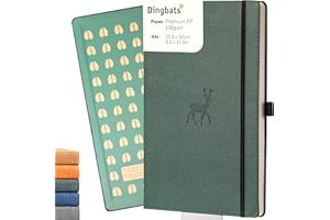 Wildlife A4 Lined Notebook - Extra Large Hardcover PU Leather Journal - for Work, Travel - Pocket, Elastic Closure, Pen Holde