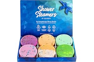 Cleverfy Shower Steamers Aromatherapy for Women and Men – Self-Care Shower Bombs for Stress Relief and Relaxation – 6 Tablets