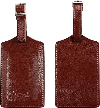 leather luggage tags amazon
