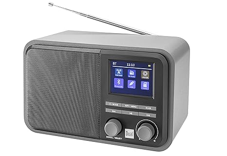 Digitalradio mit Akku und Bluetooth, DAB+ / UKW, MP3, USB-/SD-Anschluss, Farbdisplay, AUX-In, Senderspeicher, Teleskopstabant