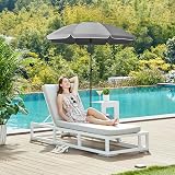 SONGMICS 2 m Parasol Beach Umbrella UPF 50+ Grey GPU065G01 view 9