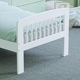 Junior Vida Scorpio Wooden Toddler Bed Frame Solid Pine White Safety Rails view 5