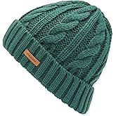 Volcom Women's Stone Knit Beanie – Cable Knit Winter Hat with Roll Over Fit