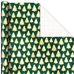 Hallmark Foil Christmas Wrapping Paper with Cut
