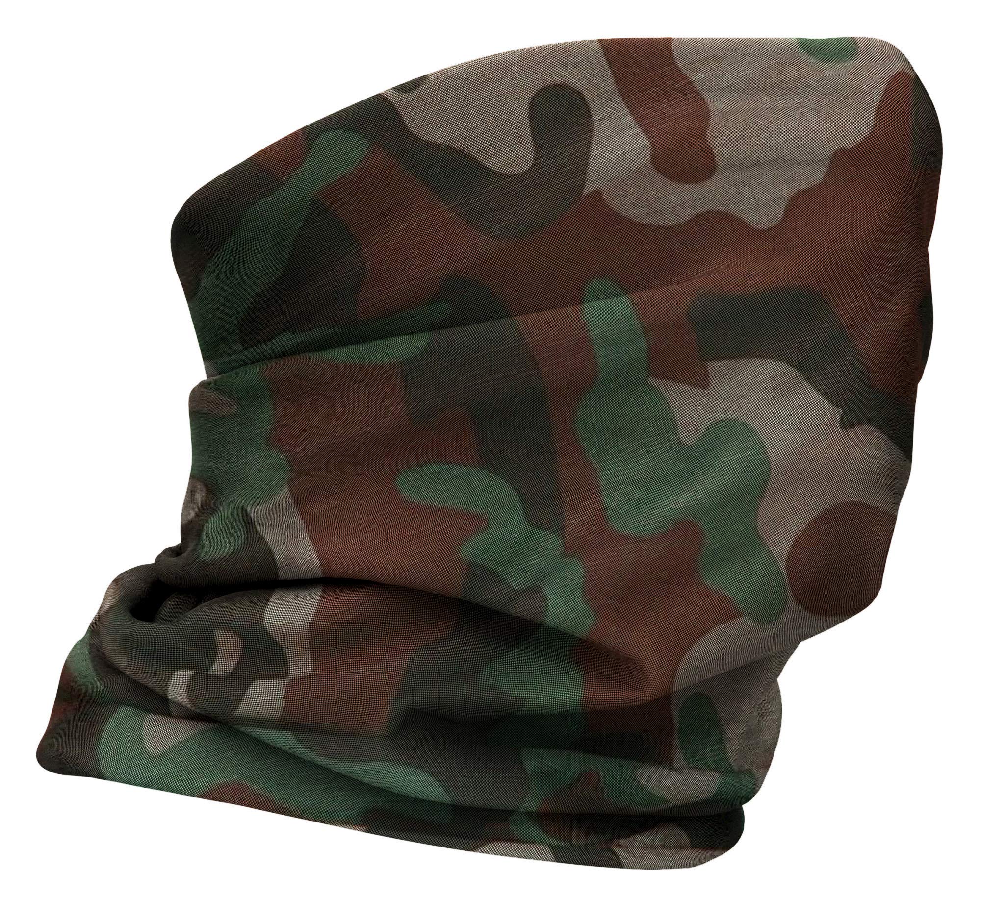 MKR Bandoozi Neck Warmer Lightweight Breathable Neck Tube Balaclava Multifunctional Scarf Snood Headband Face Mask (Jungle Camo)