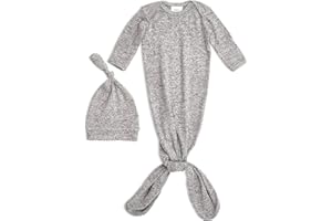 aden + anais Snuggle Knit Knotted Newborn Baby Gown and Hat Set