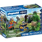 Playmobil | Knights | Troll with Lion Knight Treasure | Troll Figure with Movable Club and Treasure Chest | Knights Toy for Children Aged 4+ | 72116