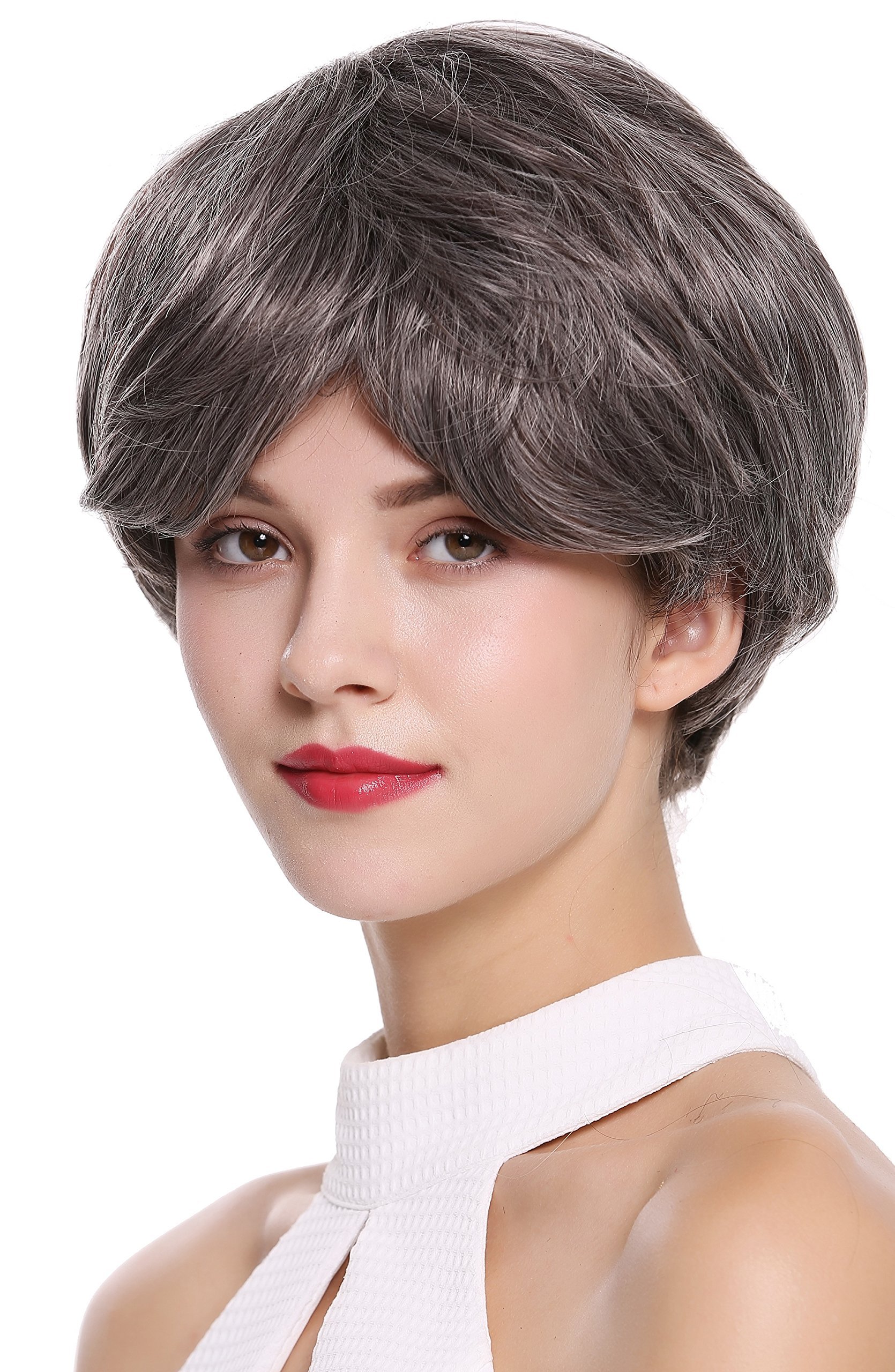 WIG ME UP - IRIS-44 Lady Quality Wig short voluminous straight smooth dark grey gray