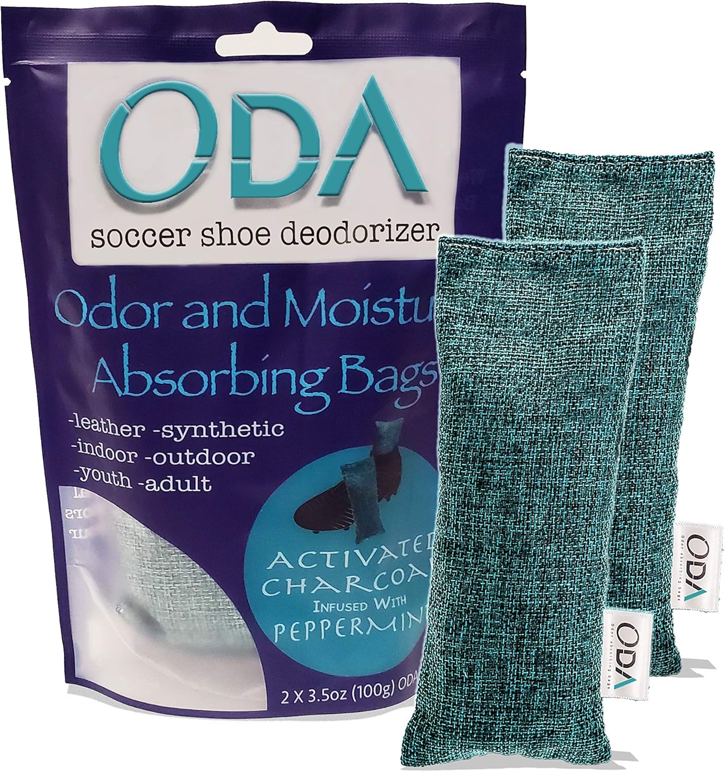 Odor Absorbing Soccer Shoe Deodorizer Peppermint Infused