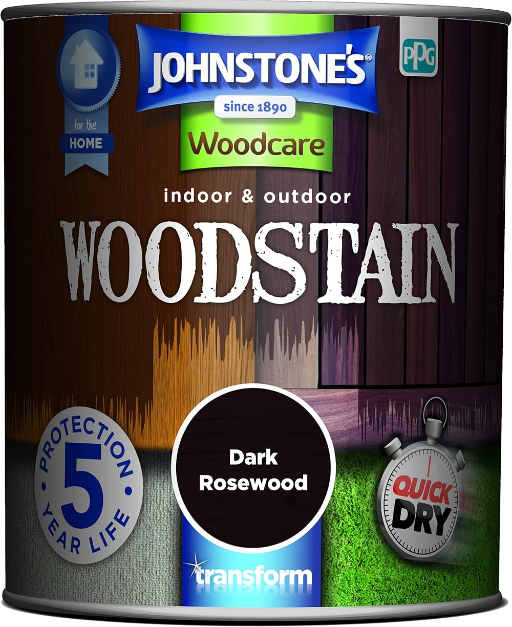 Johnstone's Woodcare Indoor/Outdoor Woodstain Dark Rosewood 750ml