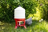 Kerbl Novital Ascott 30lt Poultry Drinker Red White with Carry Handle view 4