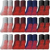 Geyoga 12 Pairs Non Slip Socks Ankle Grip Anti Skid Socks for Boys Toddlers Girl