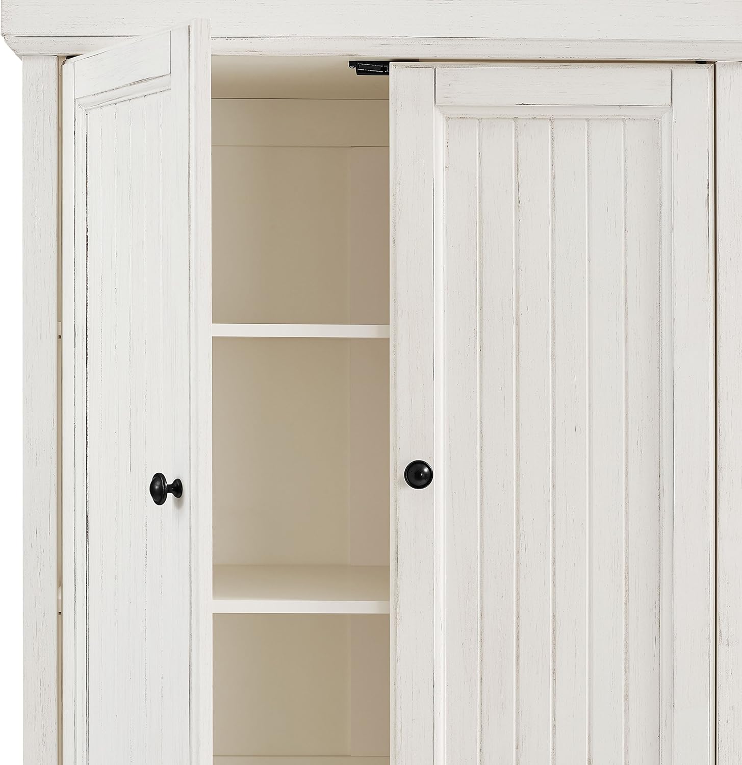 Crosley Furniture Seaside Kitchen Pantry Cabinet - Distressed White: Furniture & Decor