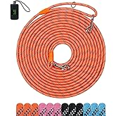 Tairro Long Dog Training Leash,Heavy Duty Reflective Rope Lead for Small Medium Large Dogs ,6FT 10FT 15FT 30FT 50FT for Training, Walking, Backyard, Camping