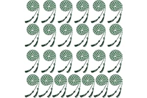 Haconba 25 Pieces Graduation Honor Cord Rayon Braided Honor Cords with Tassel for Graduation Students Bachelor Master Doctoral Gown Grad Decor (Green with White)