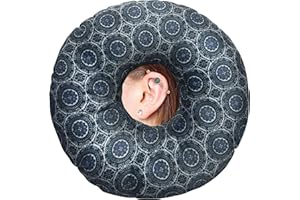 BVOKQUC Ear Piercing Pillow for Side Sleepers Pillows with Holes for Ear Pain,Donut Pillow for Ear Side Sleeping Pillow for Adults CNH Ear Pain Relief Pressure Sores Ear Pillow with Hole in Center