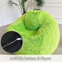 LIFEREVO Fluffy Bean Bag Chair Cover