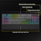 Corsair K55 RGB PRO XT Membrane Keyboard UK QWERTY IP42 Black view 8