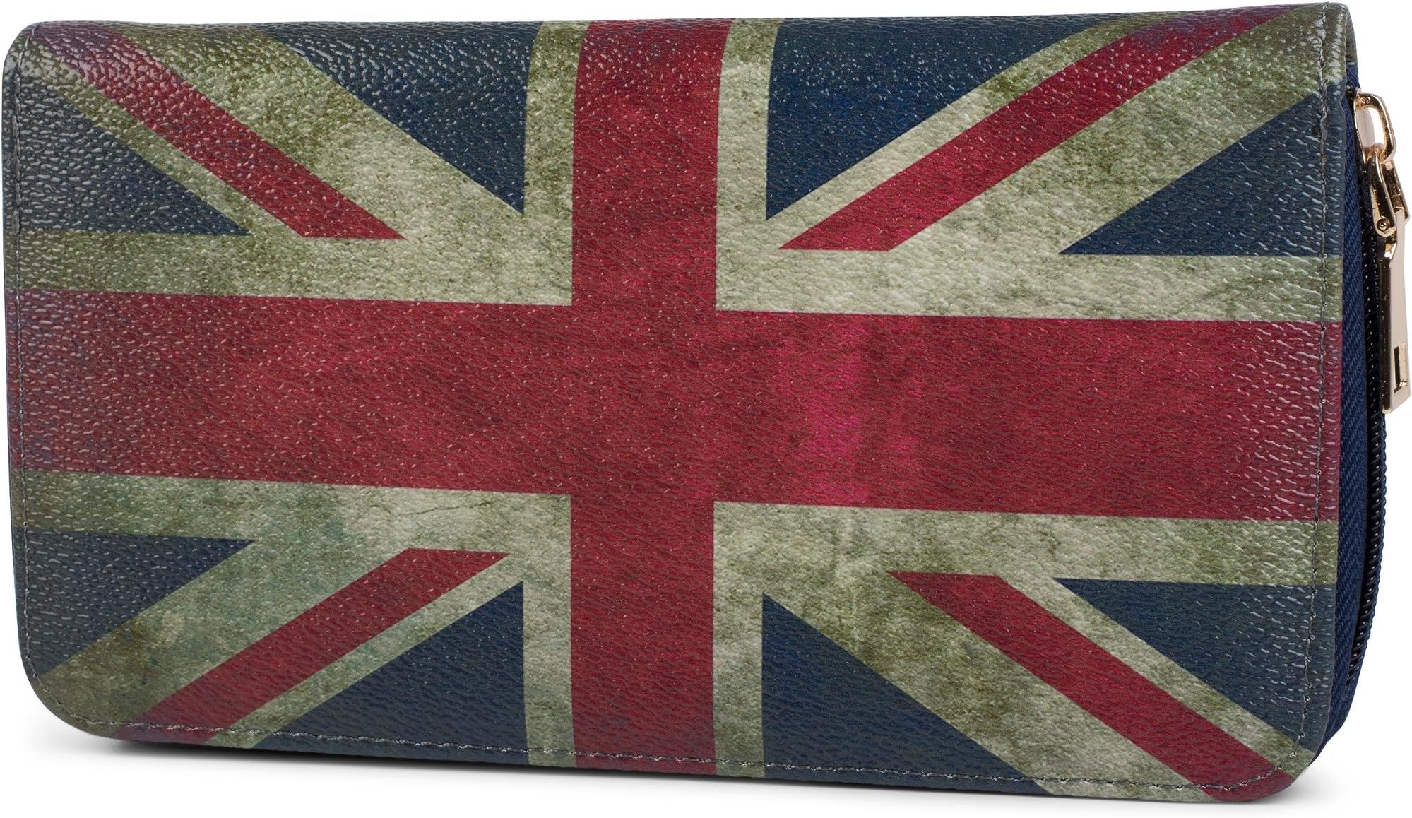 Union Jack Designer Purse in United Kingdom Vintage Design with Zipper, Women 02040021, Modell:Model-5