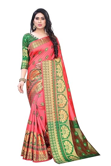 women's ethnic wear jacquard cotton silk banarasi saree. (Vadlo)