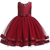 Glamulice Flower Girls Ruffles Dress Vintage Wedding Bridesmaid Party Dresses Holiday Kids Formal Pageant Gown